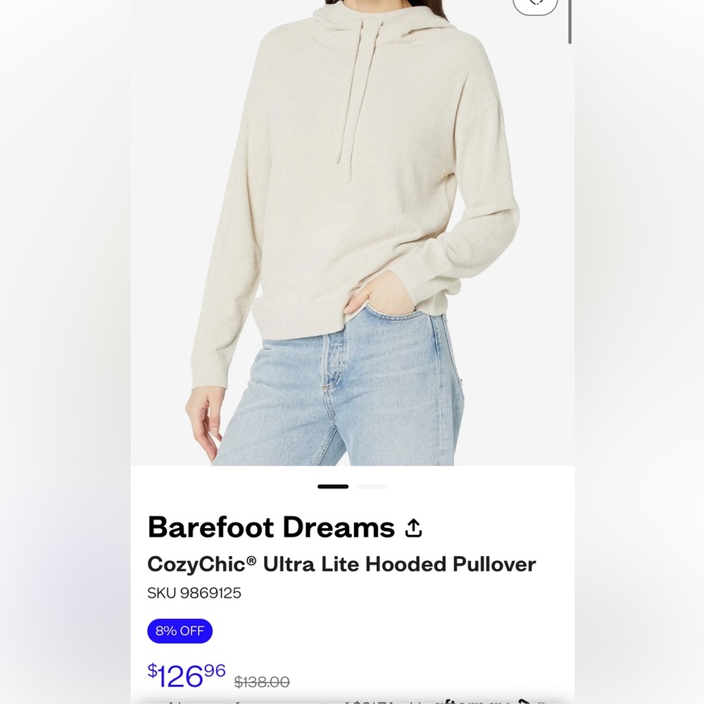 Barefoot Dreams Cozy Chic Ultra Lite Hooded Sweatshirt